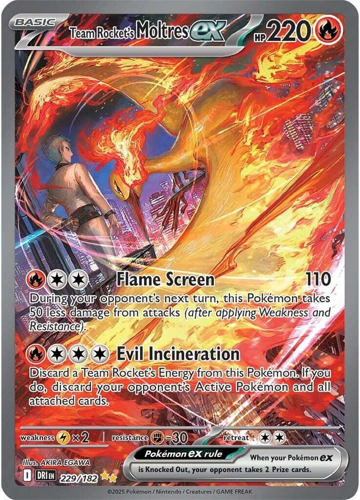 Team Rocket's Moltres ex (229/182) (SV10: Destined Rivals)