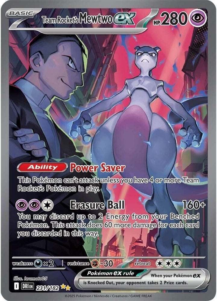 Team Rocket's Mewtwo ex (231/182) (SV10: Destined Rivals)
