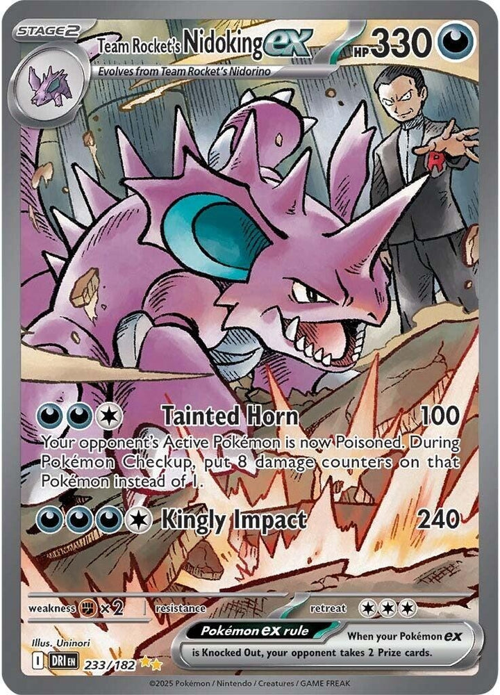 Team Rocket's Nidoking ex (233/182) (SV10: Destined Rivals)