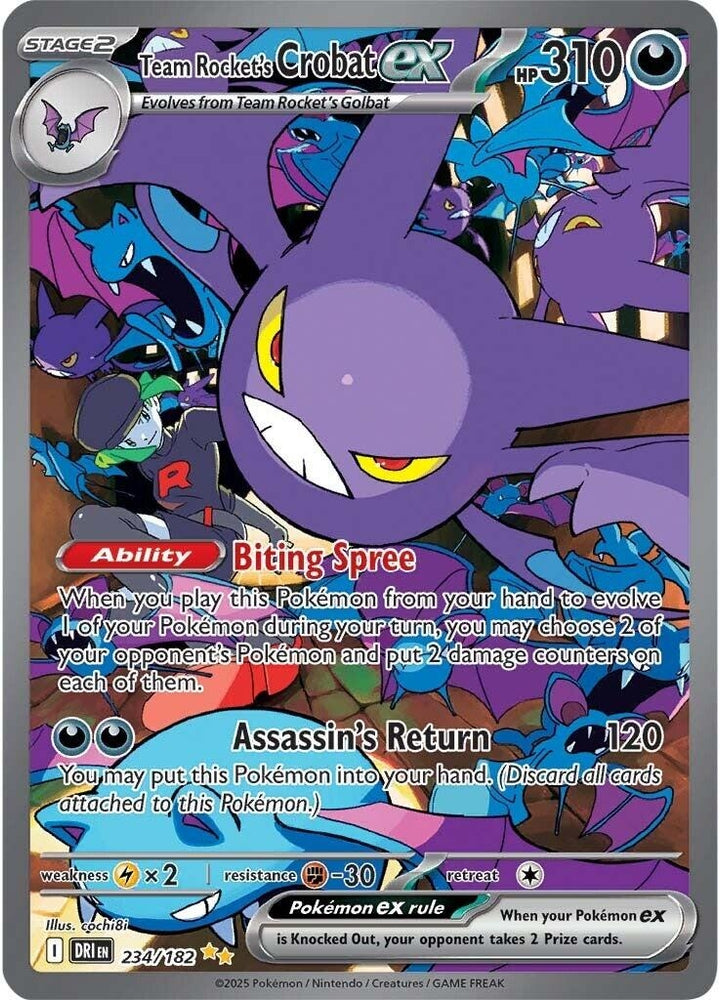 Team Rocket's Crobat ex (234/182) (SV10: Destined Rivals)