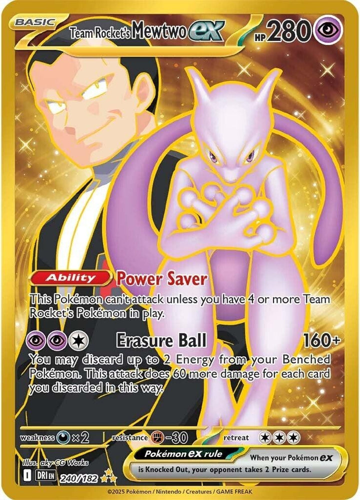 Team Rocket's Mewtwo ex (240/182) (SV10: Destined Rivals)