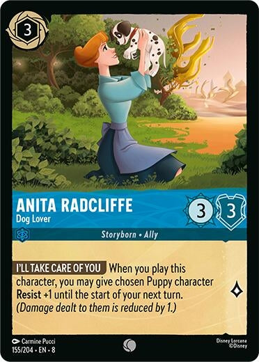Image for Anita Radcliffe - Dog Lover (155/204) [Reign of Jafar] - Disney Lorcana