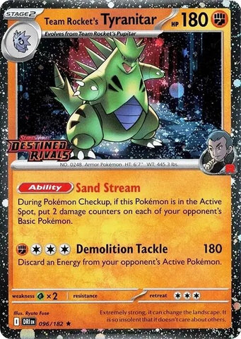 Image for Team Rocket's Tyranitar (Prerelease) (096/182) - Pokemon