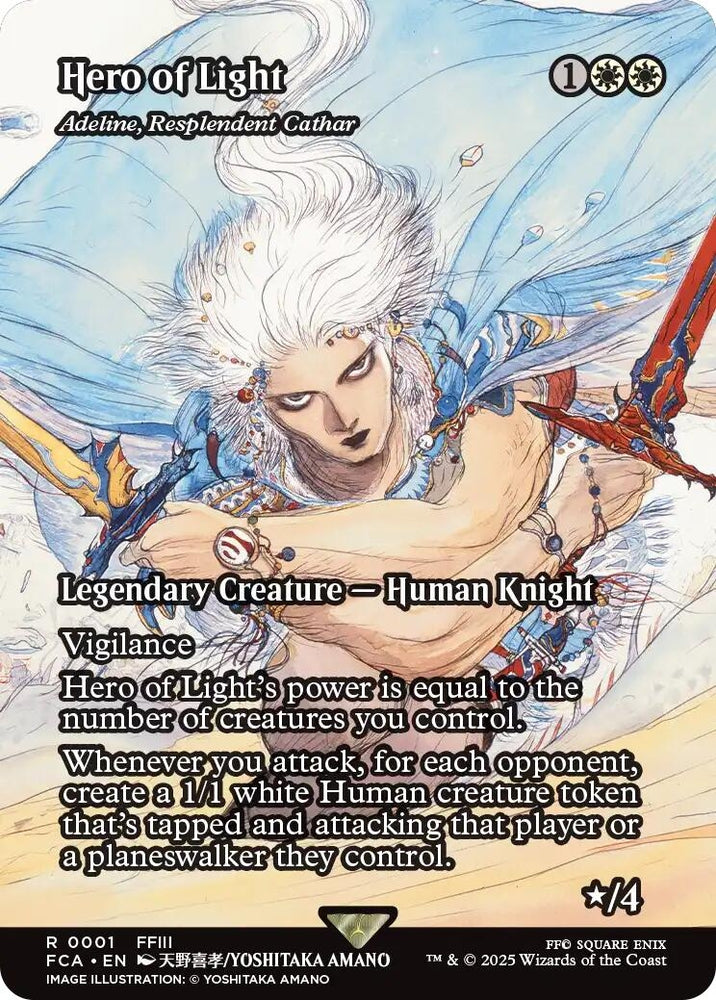 Image for Hero of Light - Adeline, Resplendent Cathar (Showcase) (1) (FINAL FANTASY: Through the Ages) - Magic: The Gathering