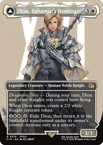Image for Dion, Bahamut's Dominant (Borderless) (376) (FINAL FANTASY) - Magic: The Gathering