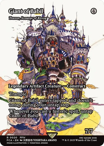 Image for Giant of Babil - Traxos, Scourge of Kroog (Showcase) (20) (FINAL FANTASY: Through the Ages) - Magic: The Gathering