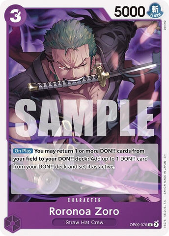 Image for Roronoa Zoro (Reprint) (OP09-076) - One Piece Card Game