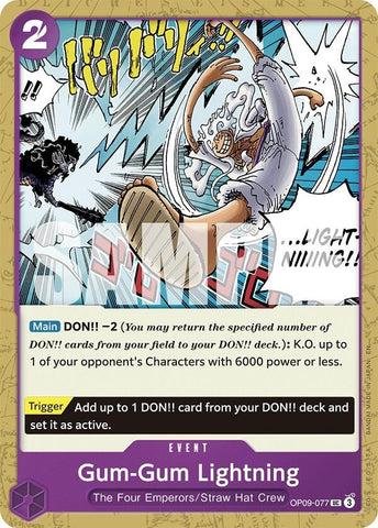 Image for Gum-Gum Lightning (Reprint) (OP09-077) - One Piece Card Game