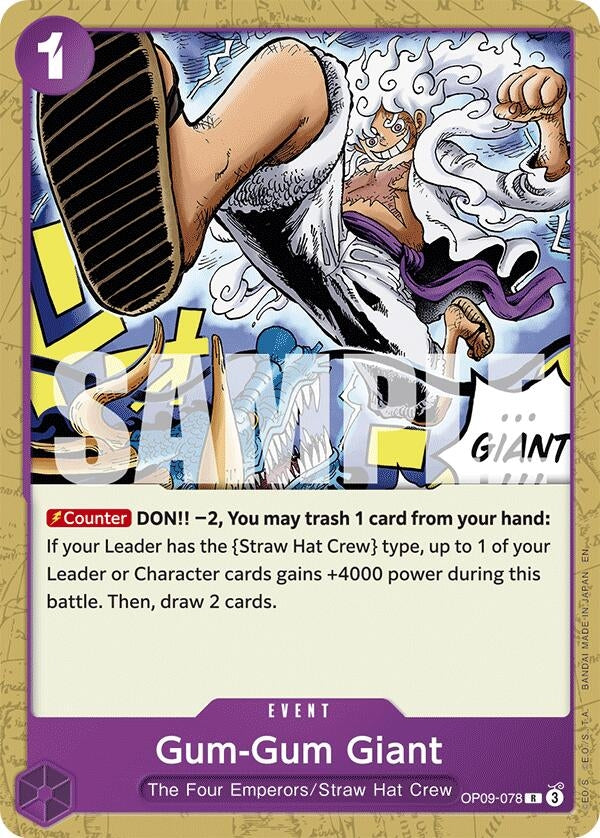 Image for Gum-Gum Giant (Reprint) (OP09-078) - One Piece Card Game