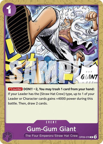 Image for Gum-Gum Giant (Reprint) (OP09-078) - One Piece Card Game