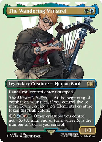 Image for The Wandering Minstrel (Borderless) (Surge Foil) (548) (FINAL FANTASY) - Magic: The Gathering