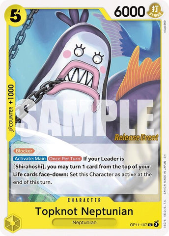 Image for Topknot Neptunian (OP11-107) - One Piece Card Game