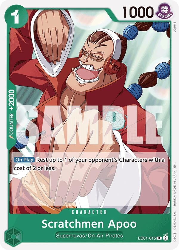 Image for Scratchmen Apoo (Reprint) (EB01-015) - One Piece Card Game