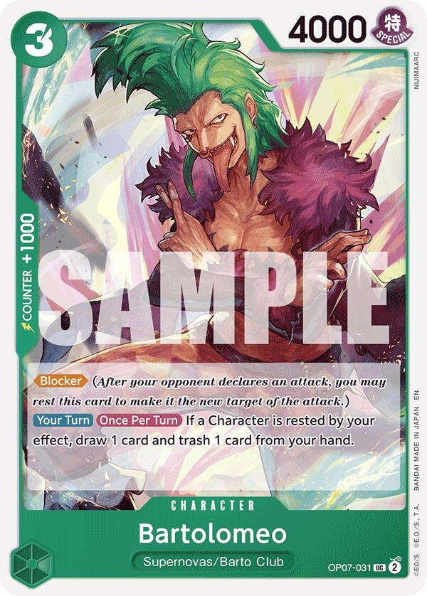 Image for Bartolomeo (Reprint) (OP07-031) - One Piece Card Game