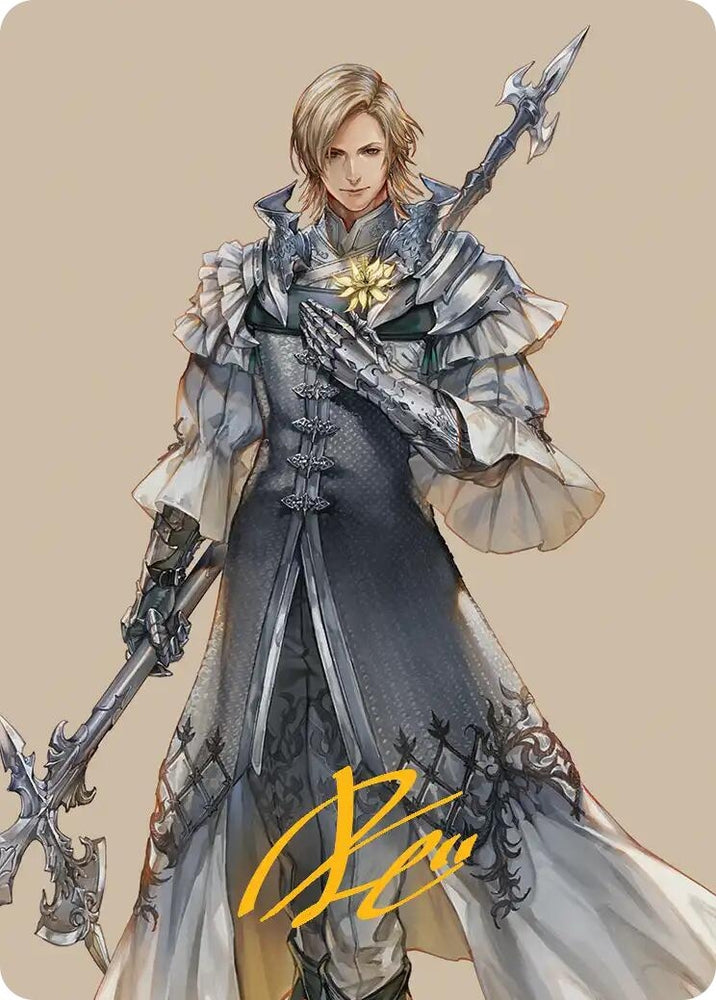 Image for Dion, Bahamut's Dominant Art Card (Gold-Stamped Signature) (42) (Art Series: FINAL FANTASY) - Magic: The Gathering