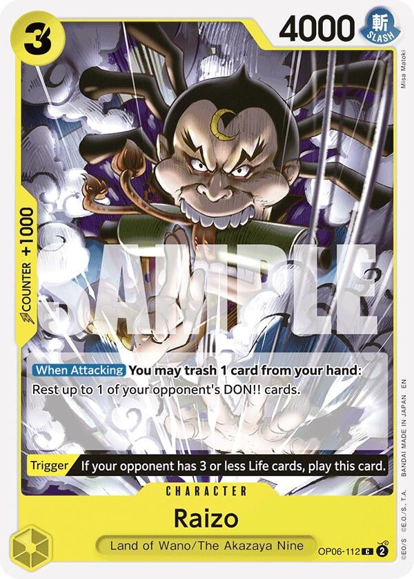 Image for Raizo (Reprint) (OP06-112) - One Piece Card Game