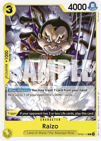 Image for Raizo (Reprint) (OP06-112) - One Piece Card Game