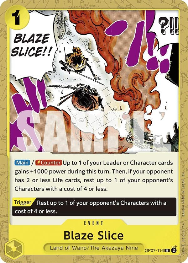 Image for Blaze Slice (Reprint) (OP07-116) - One Piece Card Game