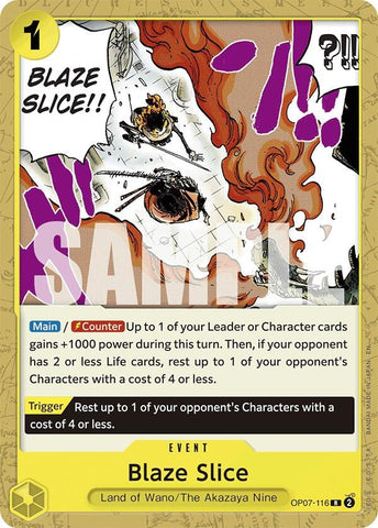 Image for Blaze Slice (Reprint) (OP07-116) - One Piece Card Game