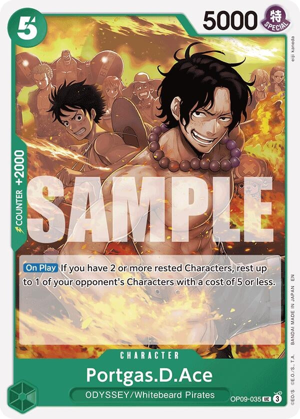 Image for Portgas.D.Ace (Reprint) (OP09-035) - One Piece Card Game