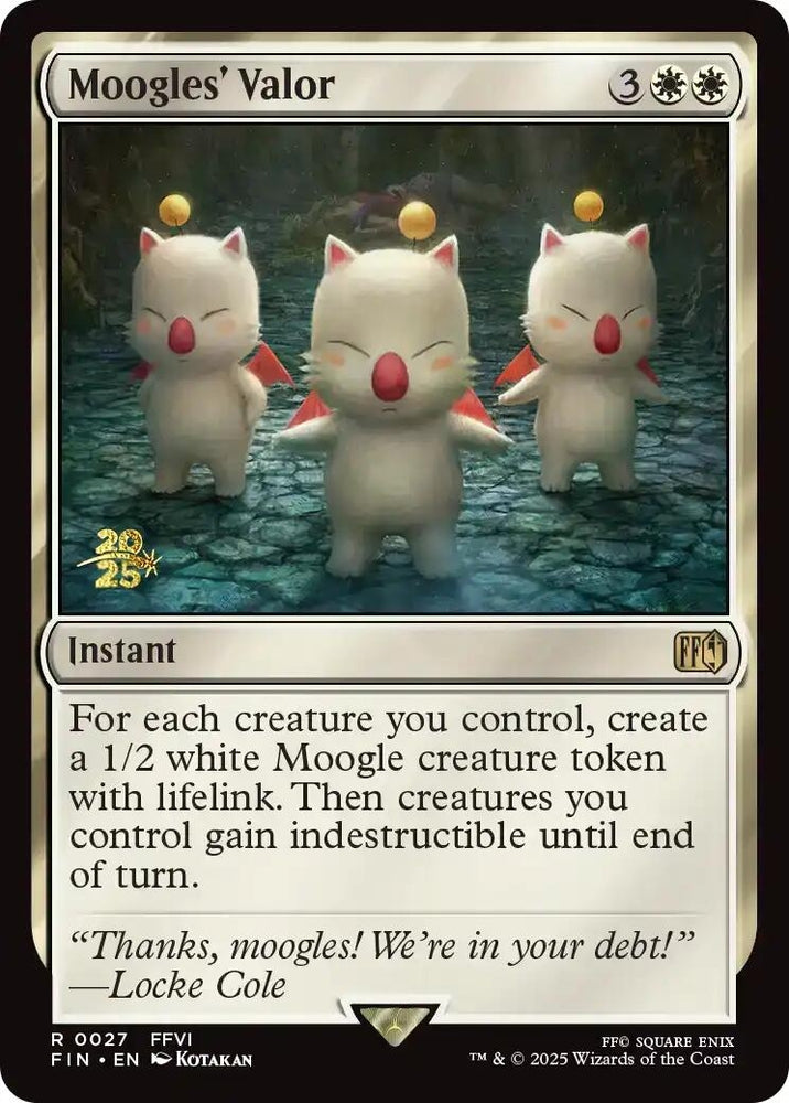 Image for Moogles' Valor (27) (Prerelease Cards) - Magic: The Gathering