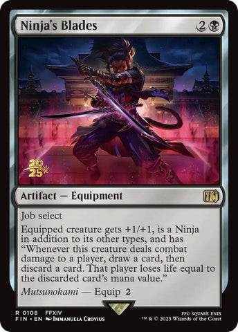 Image for Ninja's Blades (108) (Prerelease Cards) - Magic: The Gathering