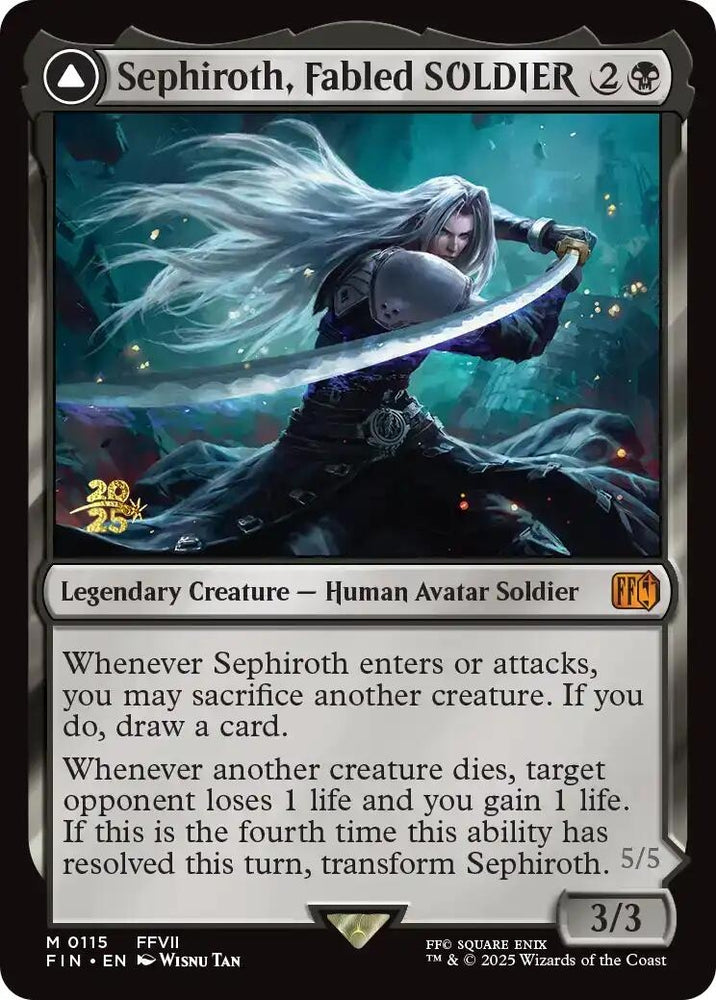 Image for Sephiroth, Fabled SOLDIER (115) (Prerelease Cards) - Magic: The Gathering