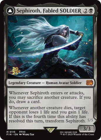 Image for Sephiroth, Fabled SOLDIER (115) (Prerelease Cards) - Magic: The Gathering