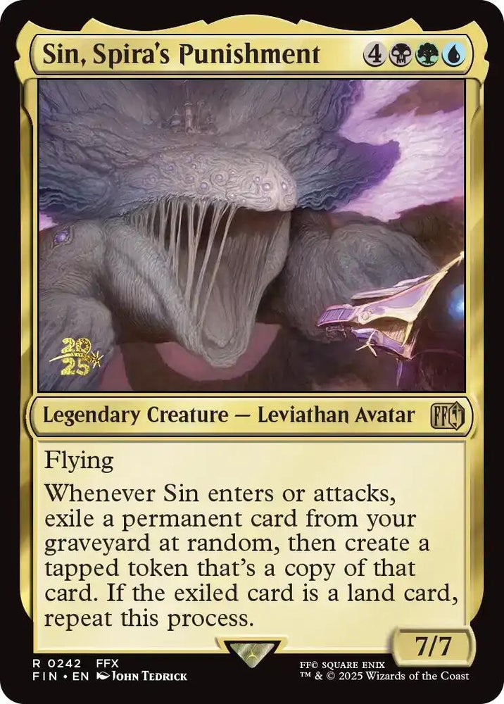 Image for Sin, Spira's Punishment (242) (Prerelease Cards) - Magic: The Gathering