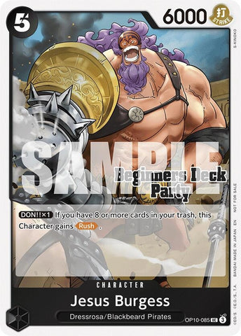 Jesus Burgess (Beginners Deck Party [ST-23] - [ST-28] Participation Pack) (OP10-085) (One Piece Promotion Cards)