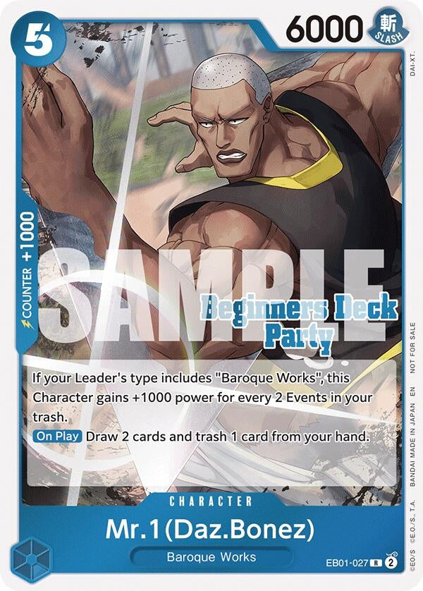 Mr. 1 (Daz.Bonez) (Beginners Deck Party [ST-23] - [ST-28] Participation Pack) (EB01-027) (One Piece Promotion Cards)