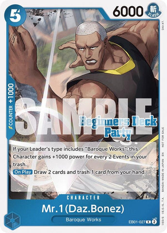 Mr. 1 (Daz.Bonez) (Beginners Deck Party [ST-23] - [ST-28] Participation Pack) (EB01-027) (One Piece Promotion Cards)