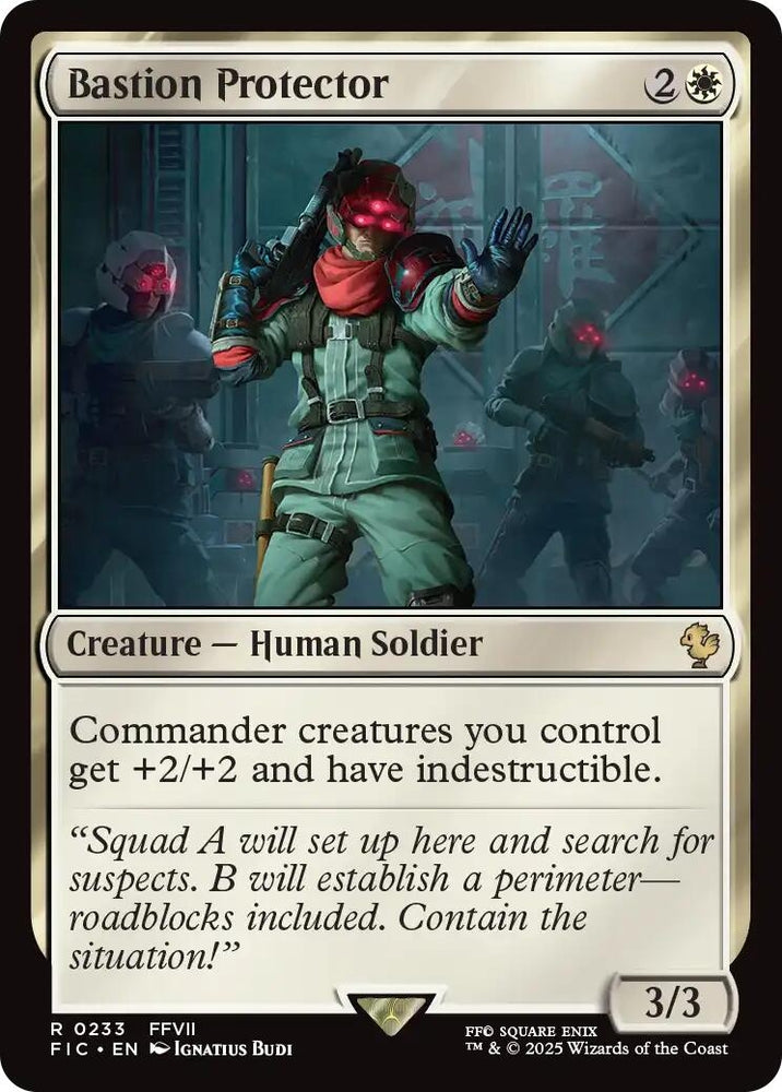 Image for Bastion Protector (Surge Foil) (233) (Commander: FINAL FANTASY) - Magic: The Gathering