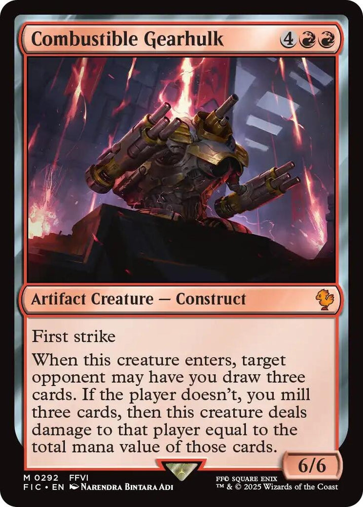 Image for Combustible Gearhulk (Surge Foil) (292) (Commander: FINAL FANTASY) - Magic: The Gathering