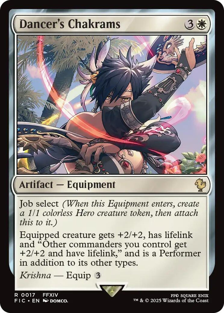 Image for Dancer's Chakrams (Surge Foil) (17) (Commander: FINAL FANTASY) - Magic: The Gathering