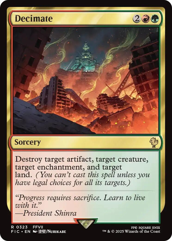 Image for Decimate (Surge Foil) (323) (Commander: FINAL FANTASY) - Magic: The Gathering