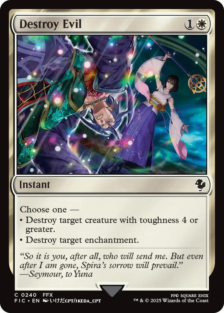 Image for Destroy Evil (Surge Foil) (240) (Commander: FINAL FANTASY) - Magic: The Gathering