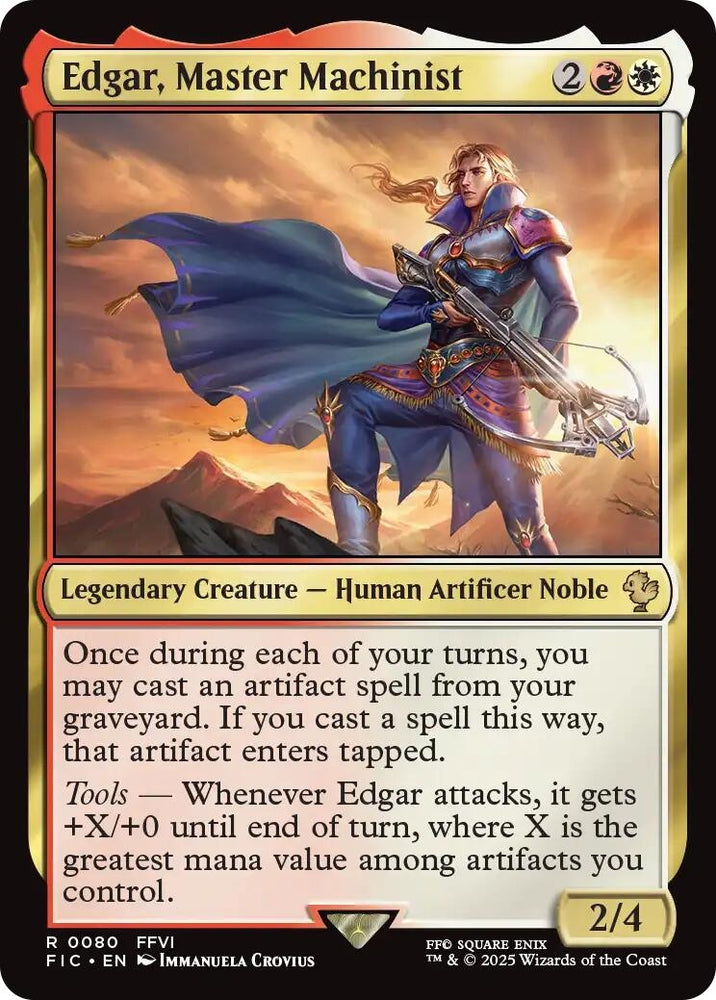 Image for Edgar, Master Machinist (Surge Foil) (80) (Commander: FINAL FANTASY) - Magic: The Gathering