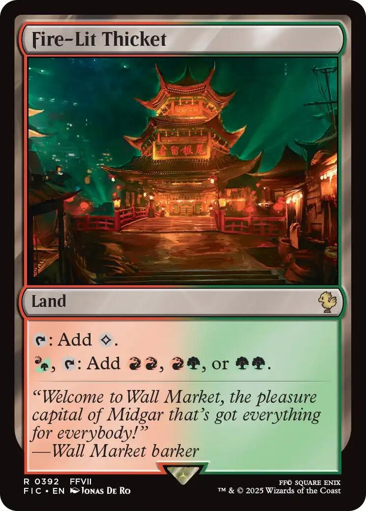 Image for Fire-Lit Thicket (Surge Foil) (392) (Commander: FINAL FANTASY) - Magic: The Gathering