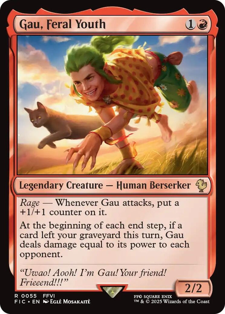 Image for Gau, Feral Youth (Surge Foil) (55) (Commander: FINAL FANTASY) - Magic: The Gathering