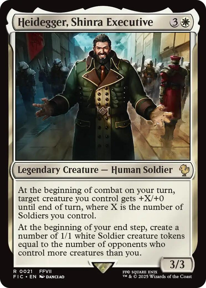 Image for Heidegger, Shinra Executive (Surge Foil) (21) (Commander: FINAL FANTASY) - Magic: The Gathering