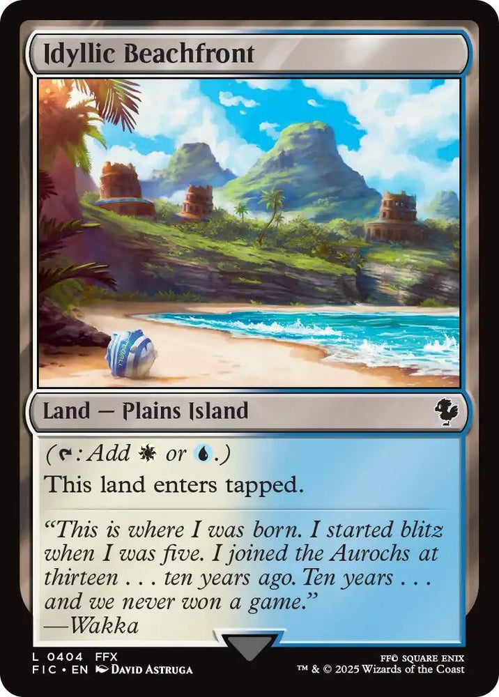 Image for Idyllic Beachfront (Surge Foil) (404) (Commander: FINAL FANTASY) - Magic: The Gathering