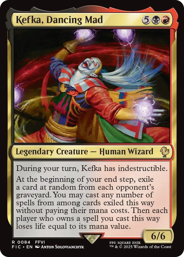 Image for Kefka, Dancing Mad (Surge Foil) (84) (Commander: FINAL FANTASY) - Magic: The Gathering