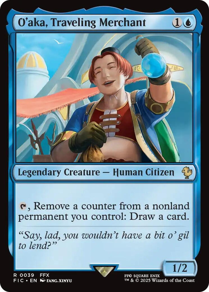 Image for O'aka, Traveling Merchant (Surge Foil) (39) (Commander: FINAL FANTASY) - Magic: The Gathering
