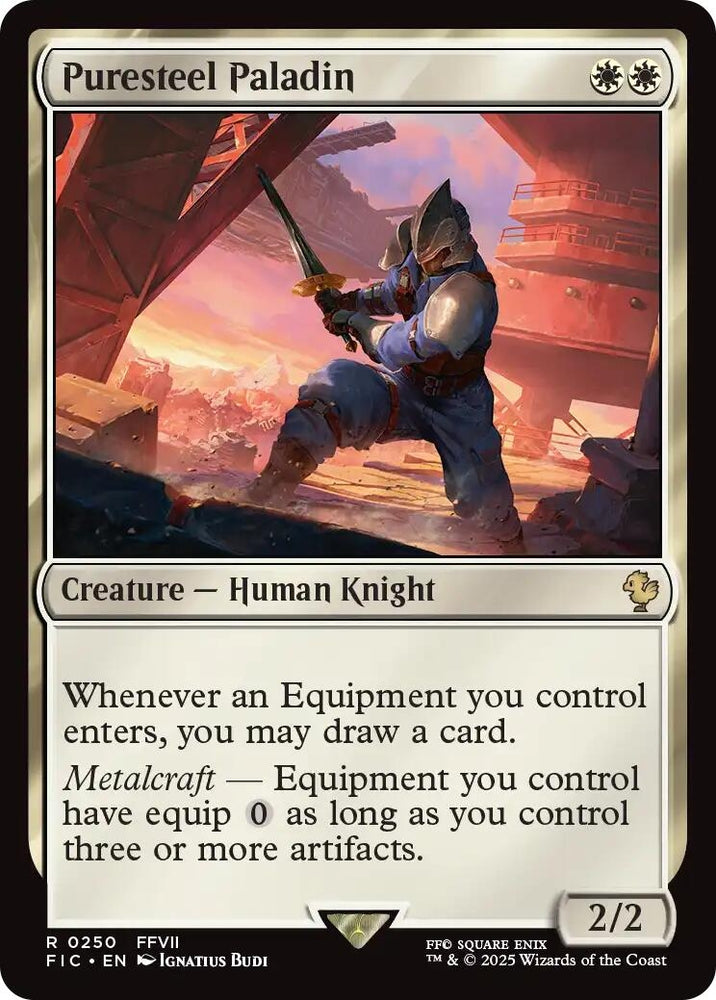 Image for Puresteel Paladin (Surge Foil) (250) (Commander: FINAL FANTASY) - Magic: The Gathering