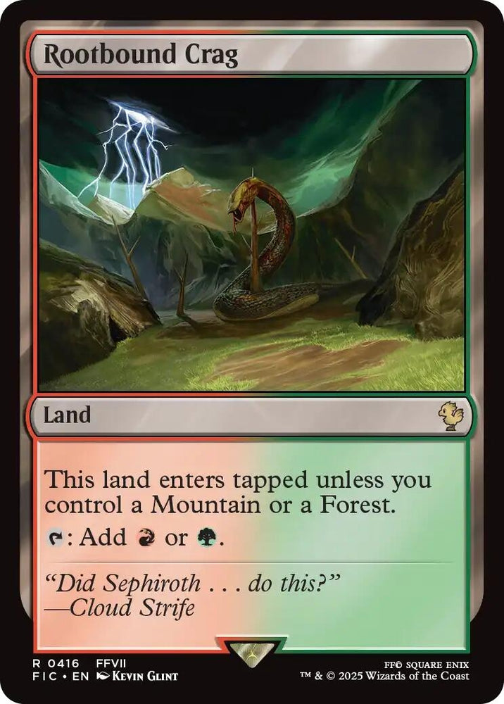 Image for Rootbound Crag (Surge Foil) (416) (Commander: FINAL FANTASY) - Magic: The Gathering