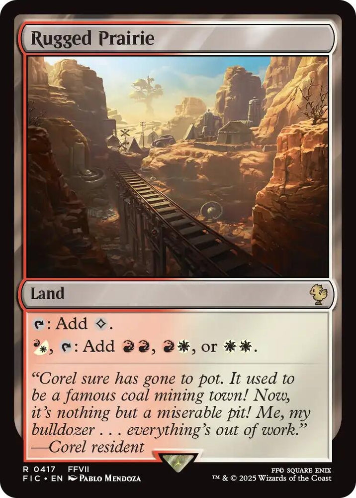 Image for Rugged Prairie (Surge Foil) (417) (Commander: FINAL FANTASY) - Magic: The Gathering