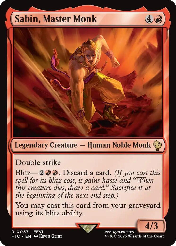 Image for Sabin, Master Monk (Surge Foil) (57) (Commander: FINAL FANTASY) - Magic: The Gathering