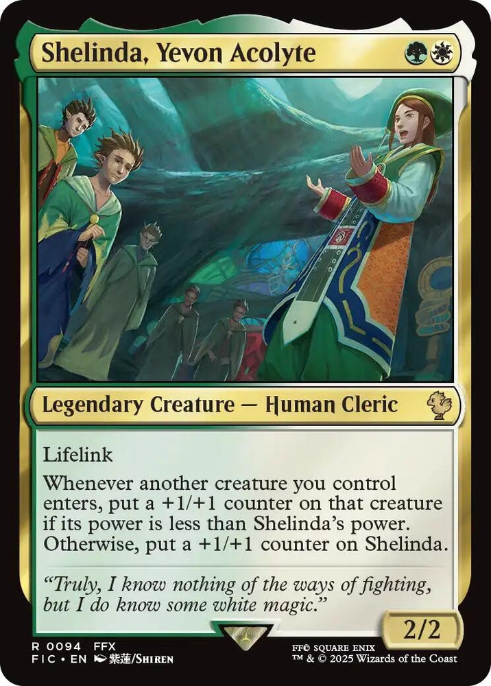 Image for Shelinda, Yevon Acolyte (Surge Foil) (94) (Commander: FINAL FANTASY) - Magic: The Gathering