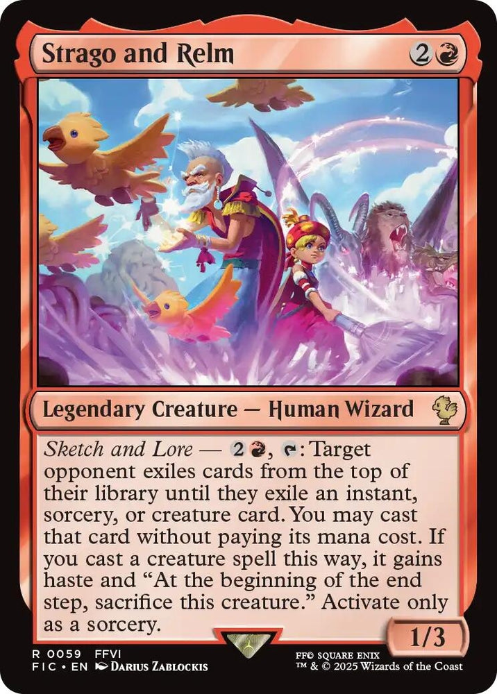 Image for Strago and Relm (Surge Foil) (59) (Commander: FINAL FANTASY) - Magic: The Gathering